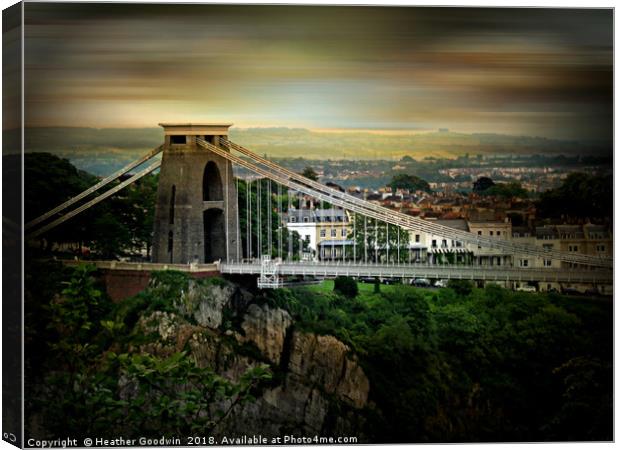 Brunel's Clifton Suspension Bridge Canvas Print by Heather Goodwin
