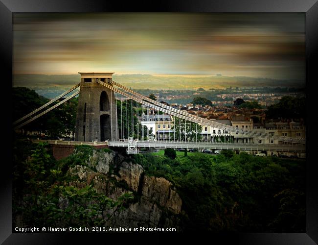 Brunel's Clifton Suspension Bridge Framed Print by Heather Goodwin