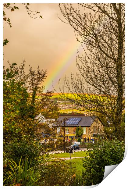 Rainbow Through The Trees Print by Steve Purnell
