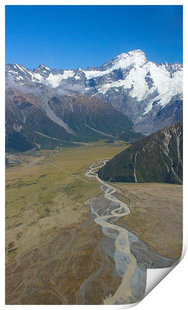 Southern Alps Print by Gill Allcock