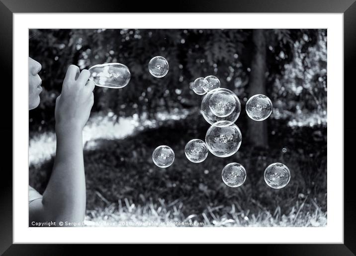 Soap bubbles Framed Mounted Print by Sergio Delle Vedove