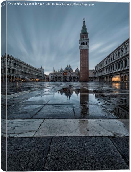 St Marks Square Canvas Print by Peter Lennon