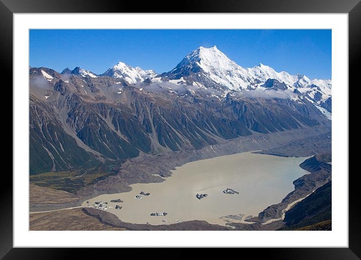 Glacial Lake, Southern Alps Framed Mounted Print by Gill Allcock