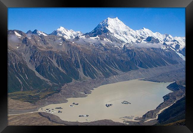 Glacial Lake, Southern Alps Framed Print by Gill Allcock