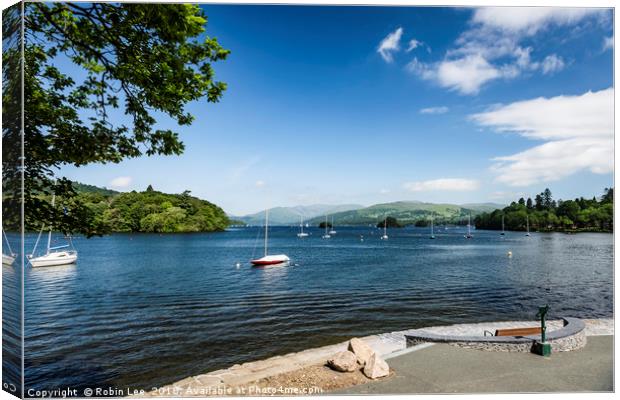 Boats on Lake Windermere Canvas Print by Robin Lee
