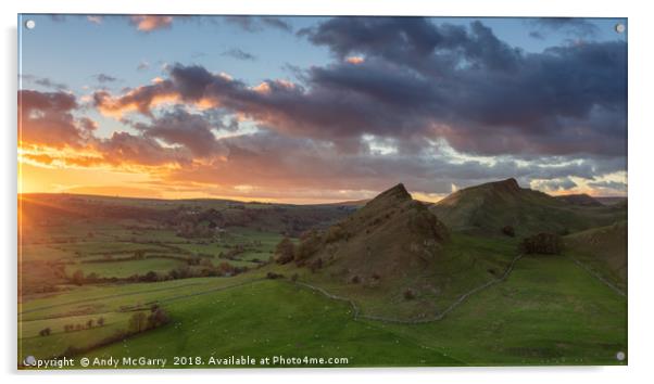 Chrome Hill Sunset Acrylic by Andy McGarry