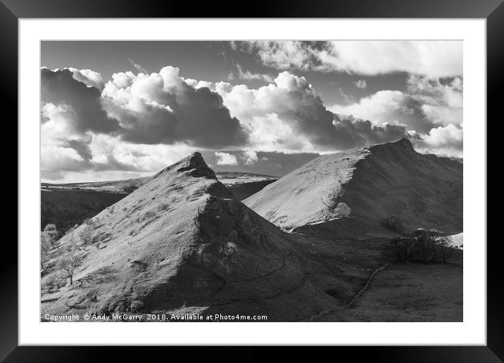 Chrome Hill Black and White Framed Mounted Print by Andy McGarry