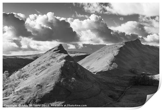 Chrome Hill Black and White Print by Andy McGarry