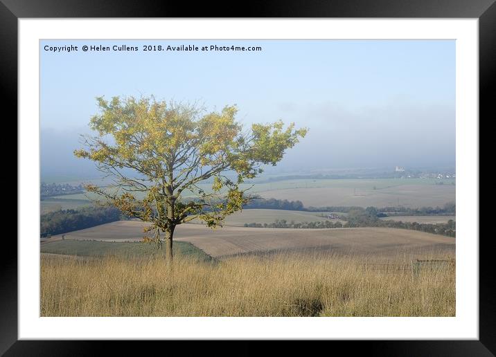 Mist over the Vale of Aylesbury                    Framed Mounted Print by Helen Cullens