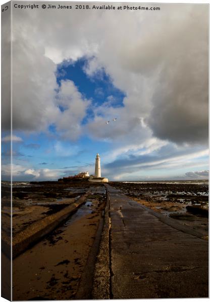 Morning at St Mary's Island (3) Canvas Print by Jim Jones