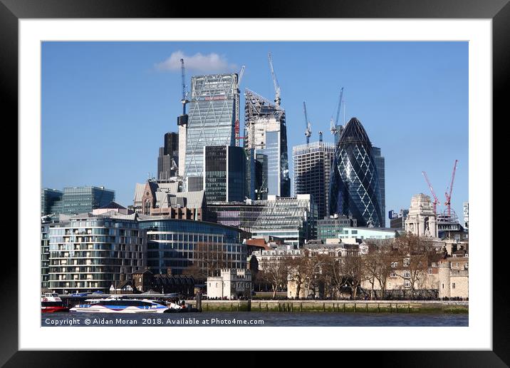 City of London   Framed Mounted Print by Aidan Moran
