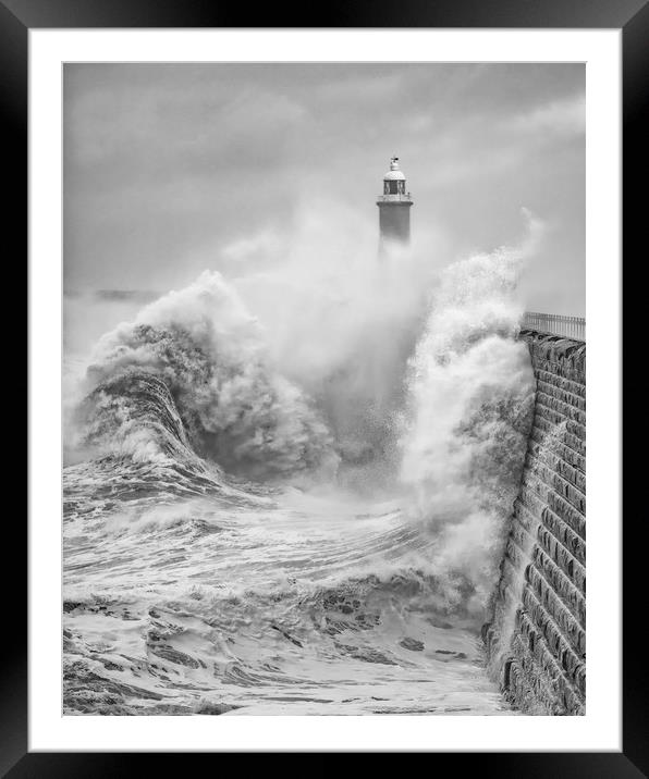 Storm Force Tynemouth Framed Mounted Print by Paul Appleby
