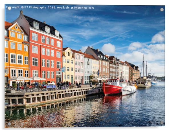 Nyhavn, Copenhagen, Denmark Acrylic by K7 Photography