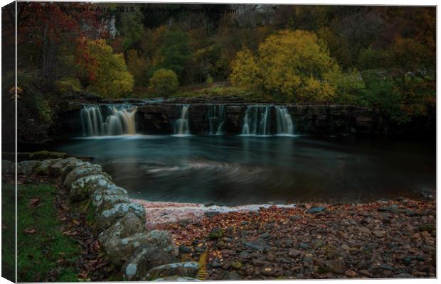  Yorkshire Dales Waterfall. Canvas Print by Angela Aird