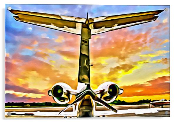 Jets Acrylic by Darryl Brooks