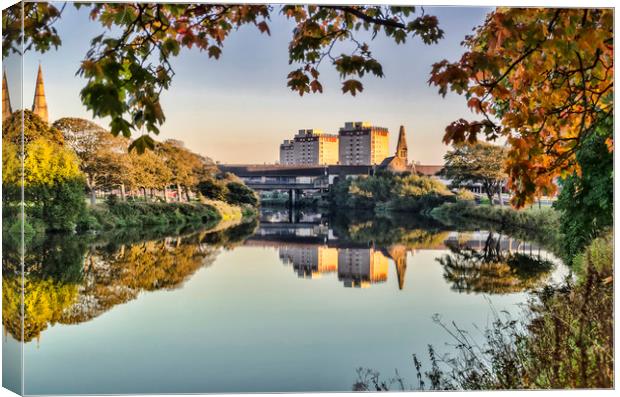 Irvine River Canvas Print by Valerie Paterson