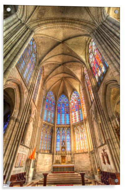 Troyes Cathedral  Acrylic by David Pyatt