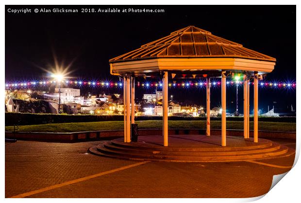 The bandstand at Broadstairs Print by Alan Glicksman