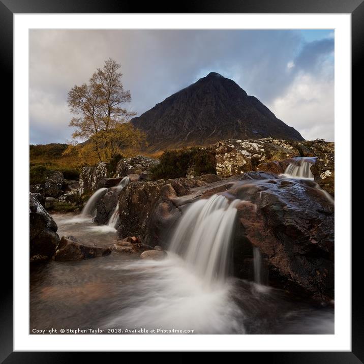Autumn Falls in Glencoe Framed Mounted Print by Stephen Taylor