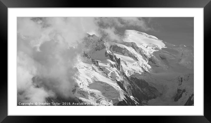 Mont Blanc Framed Mounted Print by Stephen Taylor