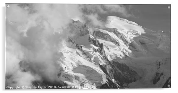Mont Blanc Acrylic by Stephen Taylor