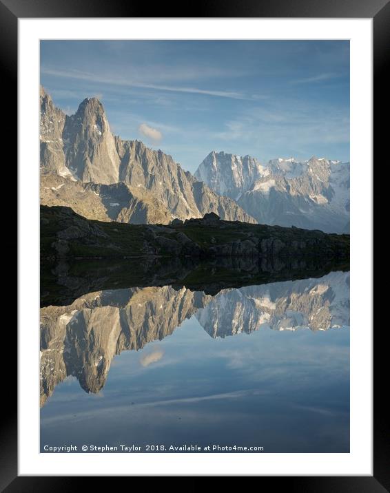 Lac des Cheserys Framed Mounted Print by Stephen Taylor