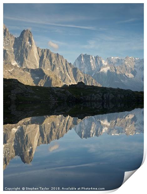 Lac des Cheserys Print by Stephen Taylor