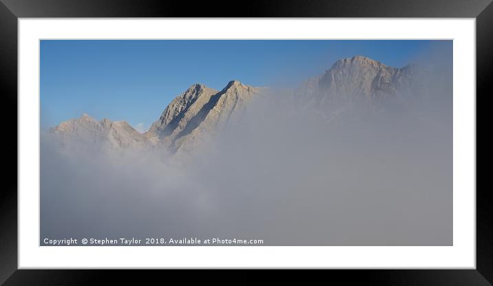 Gavarnie Cloud Inversion Panorama Framed Mounted Print by Stephen Taylor