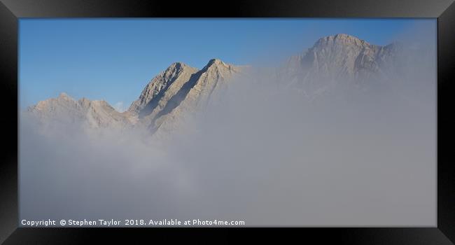 Gavarnie Cloud Inversion Panorama Framed Print by Stephen Taylor