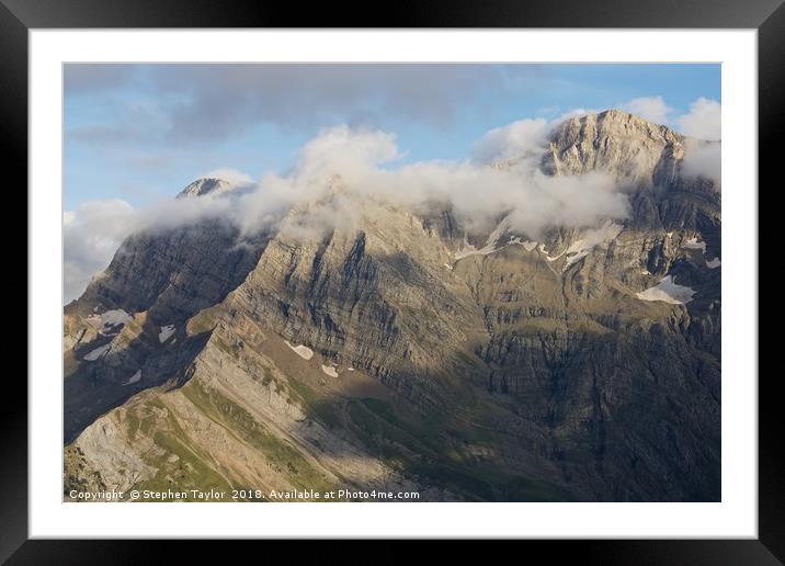 Late afternoon above Gavarnie Framed Mounted Print by Stephen Taylor