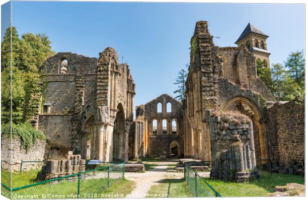 Orval Abbey Abbaye Notre-Dame d Orval, Cistercian  Canvas Print by Chris Willemsen