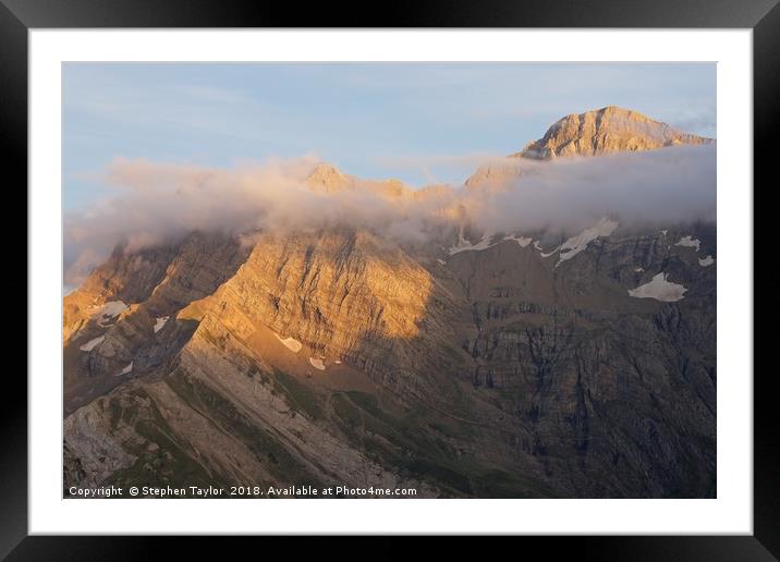 Sunset at Gavarnie Framed Mounted Print by Stephen Taylor