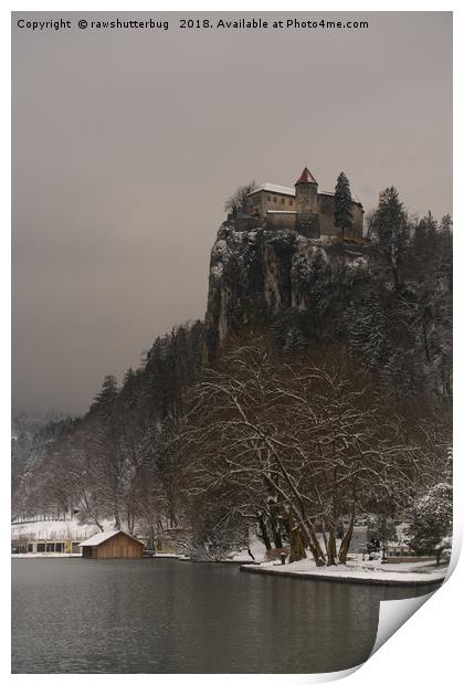 Bled Castle Print by rawshutterbug 