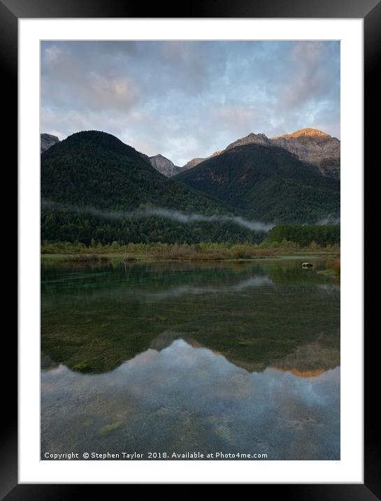 Sunrise at Monte Perdido Framed Mounted Print by Stephen Taylor