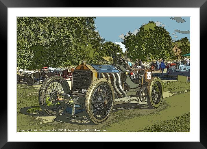 De Dietrich Racing Car Framed Mounted Print by Catchavista 