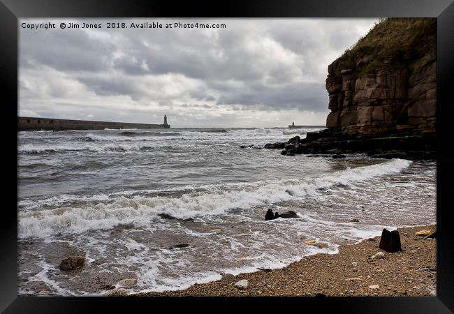 The mouth of the River Tyne Framed Print by Jim Jones