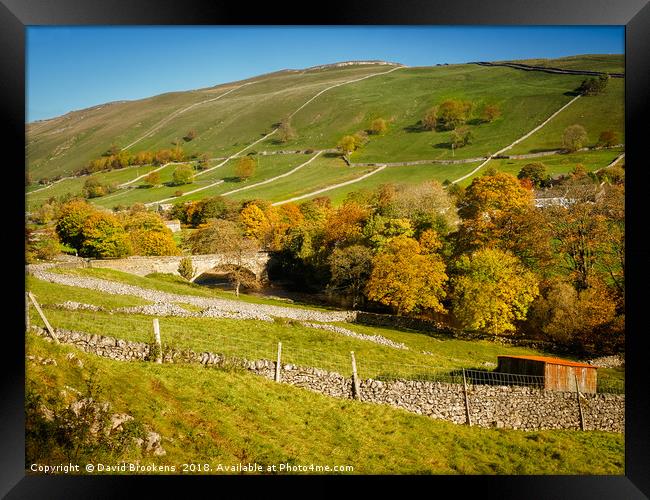 Kettlewell in Wharfedale Framed Print by David Brookens