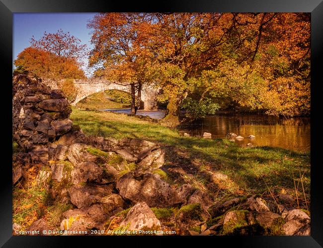 The Bridge at Kettlewell in Wharfedale Framed Print by David Brookens