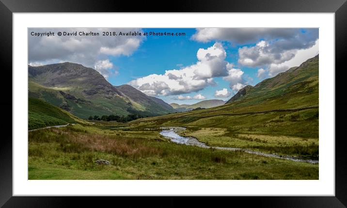 Valley view Framed Mounted Print by David Charlton