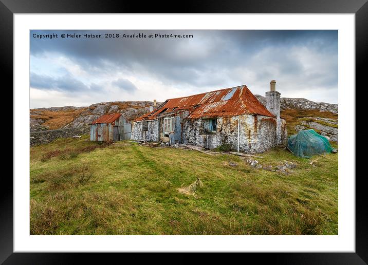 Quidnish on the Isle of Harris Framed Mounted Print by Helen Hotson