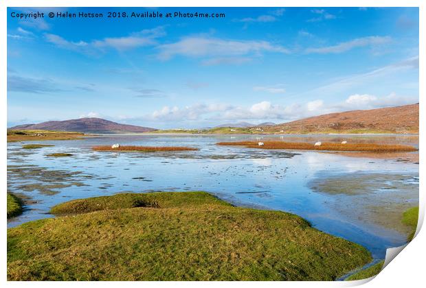 Seilebost on the Isle of Harris Print by Helen Hotson