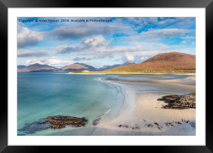 The View from Seilebost on the Isle of Harris Framed Mounted Print by Helen Hotson