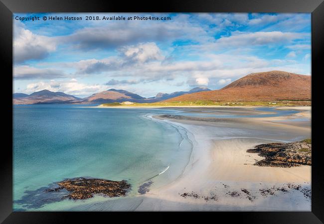 The View from Seilebost on the Isle of Harris Framed Print by Helen Hotson