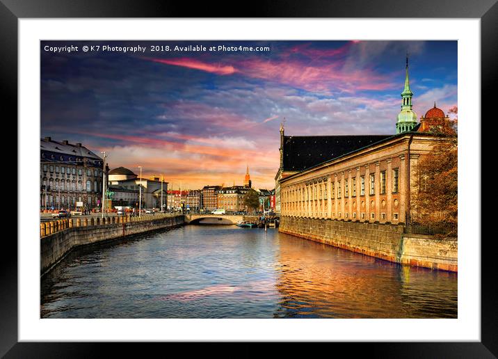 Slotholmens Kanal, Copenhagen, Denmark Framed Mounted Print by K7 Photography
