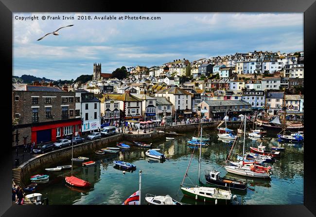 Brixham Harbour Framed Print by Frank Irwin