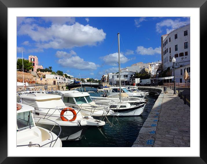   Ciutadella  harbour              Framed Mounted Print by Anthony Kellaway