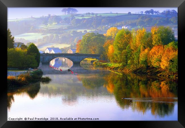 Serene Autumn Reflections Framed Print by Paul F Prestidge
