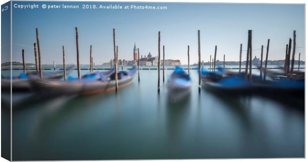 Simply Venice Canvas Print by Peter Lennon