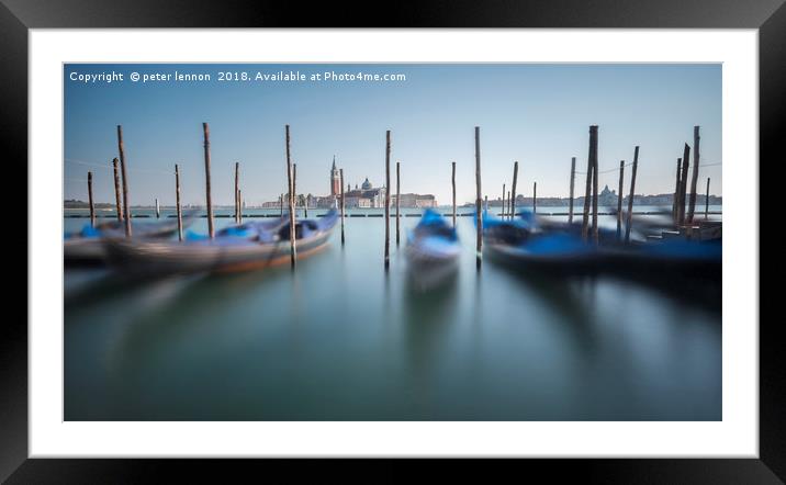 Simply Venice Framed Mounted Print by Peter Lennon