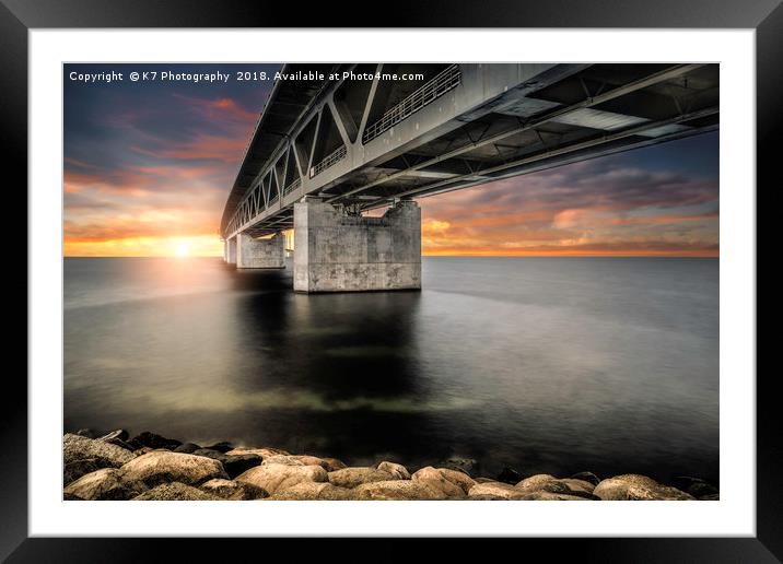 Evening over the Oresund Framed Mounted Print by K7 Photography